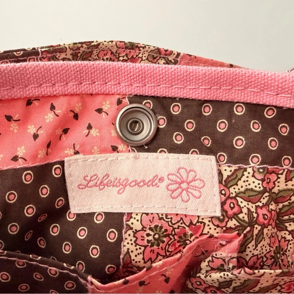 Life Is Good Pink Heart mini Canvas Tote - Picture 5 of 7